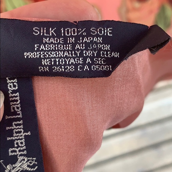 Sold EBay Vintage Floral Rose Ralph Lauren Scarf - Picture 5 of 6